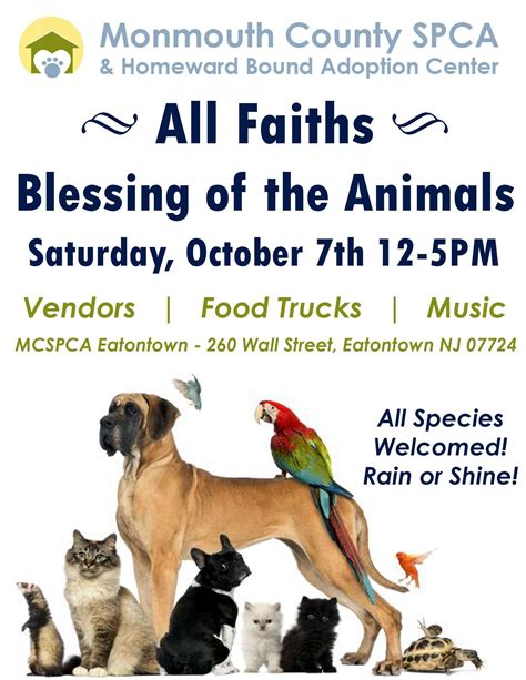 Blessing of the Animals - Monmouth County SPCA - Monmouth County SPCA