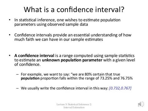 Lecture 5: Interval Estimation