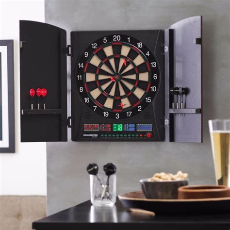 Electronic Dartboard Dart Board Soft Tip Darts Games Mancave Cricket Cabinet LED #DartboardGame ...