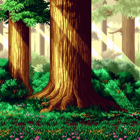 Wallpaper Pixel Art Forest Background | Images and Photos finder