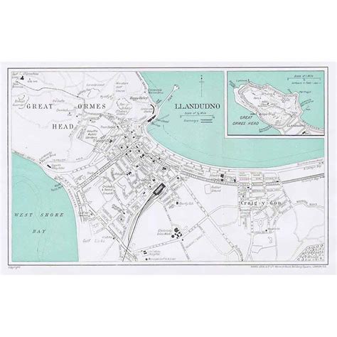 LLANDUDNO Street Plan / Map of the Town - Vintage Folding Map 1935 | eBay