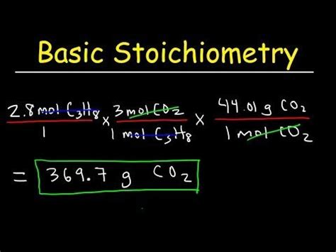 Stoichiometry Basic Introduction, Mole to Mole, Grams to Grams, Mole Ratio Practice Problems ...