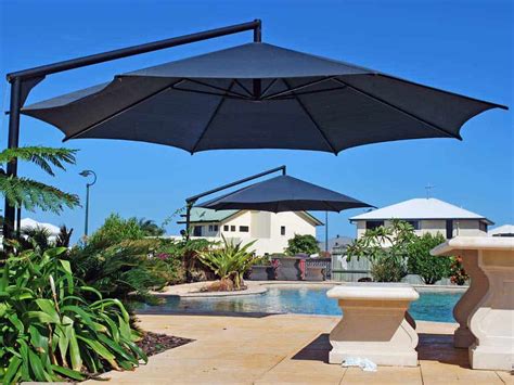 Double Black Pool Umbrellas ⋆ Planet Shade Bundaberg