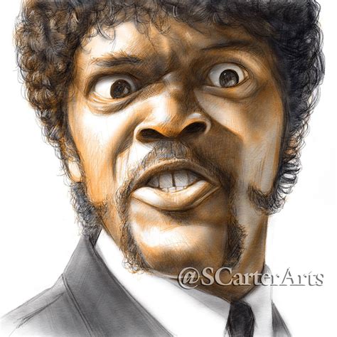 Pulp Fiction Samuel L. Jackson, Jules Winnfield, Movie, Tarantino, Art, Print - Etsy