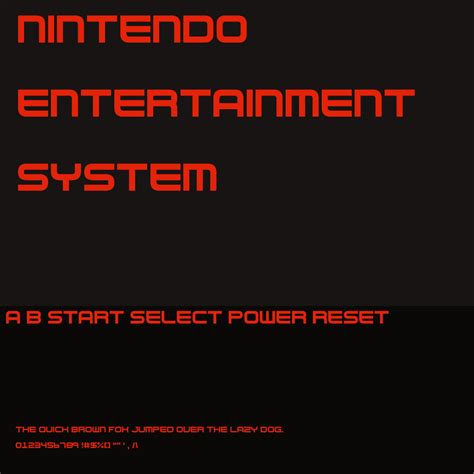 NES Console Controller Font by MrShrike on DeviantArt