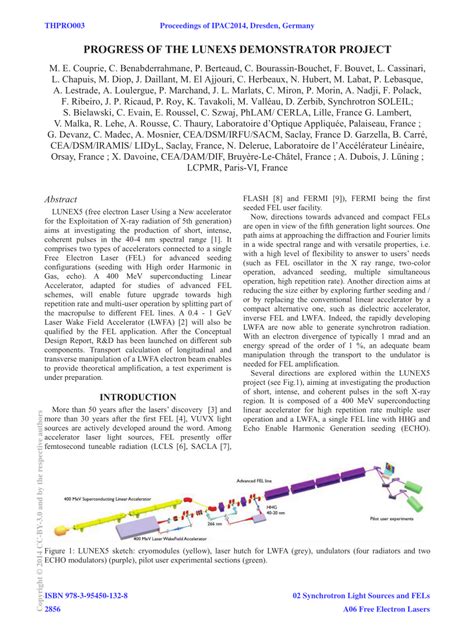 (PDF) Progress of the LUNEX5 demonstrator project