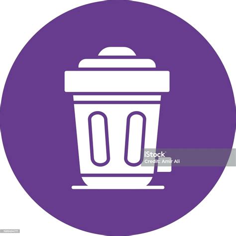 Trash Bin Icon Stock Illustration - Download Image Now - Garbage ...