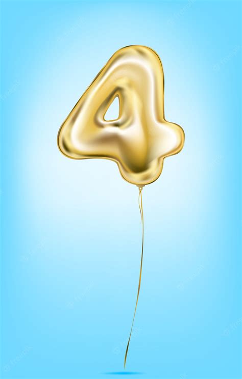 Premium Vector | High quality vector image of gold balloon numbers