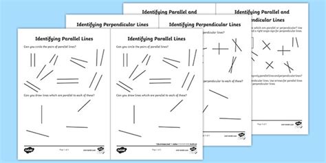 Parallel and Perpendicular Lines Year 3 | KS2 Worksheets