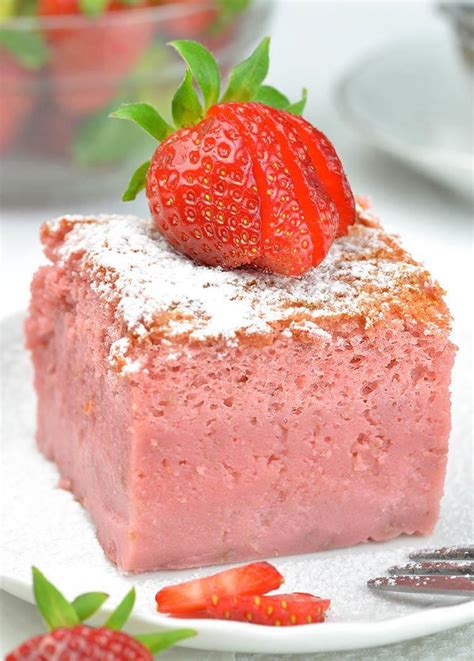 Strawberry Custard Cake - OMG Chocolate Desserts