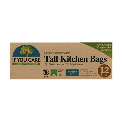 Kitchen Bags – 13 Gallon, Compostable (12 Bags) – Pantry Goods