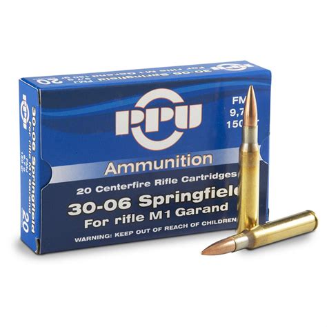 Prvi Partizan M1 Garand Ammunition, .30-06 Springfield, FMJ, 150 Grain ...