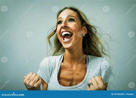 Young Happy Laughing Girl Portrait. Stock Photo - Image of gladness ...