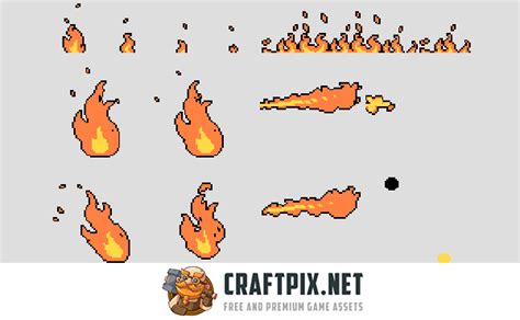 Fire Pixel Art Animation Sprites Download - CraftPix.net