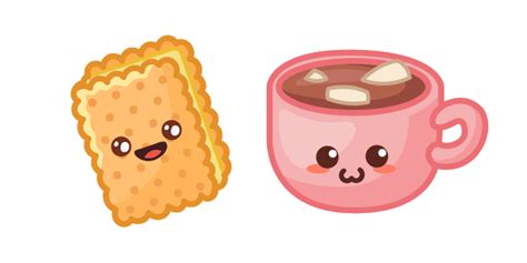 Cute Sandwich Cookie and Cocoa cursor – Custom Cursor