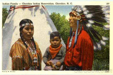 Indian Family Cherokee Indian Reservation North Carolina