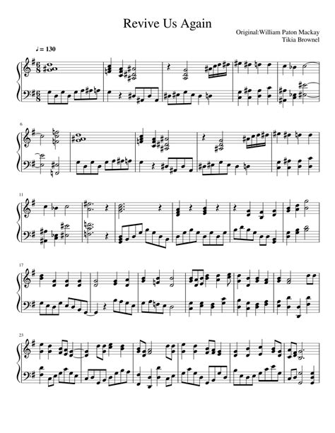 Revive Us Again Final Sheet music for Piano | Download free in PDF or MIDI | Musescore.com