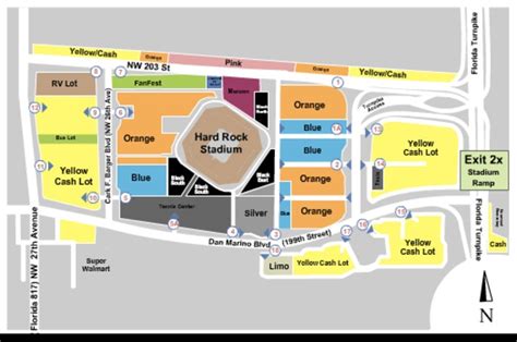 Miami Dolphins Stadium Parking Map – USTrave.com