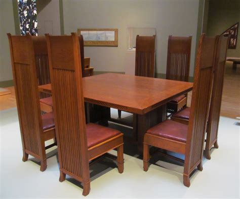 Frank Lloyd Wright | Dining Room Table and 8 Chairs for the … | Flickr