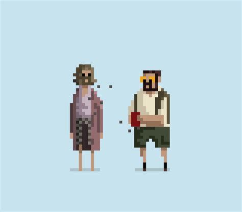 Animated GIF Pixel Art Depicting Famous Movie and Comic Book Scenes