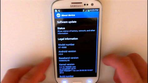 Samsung Galaxy S3 - Firmware update I9300XXLFB - YouTube