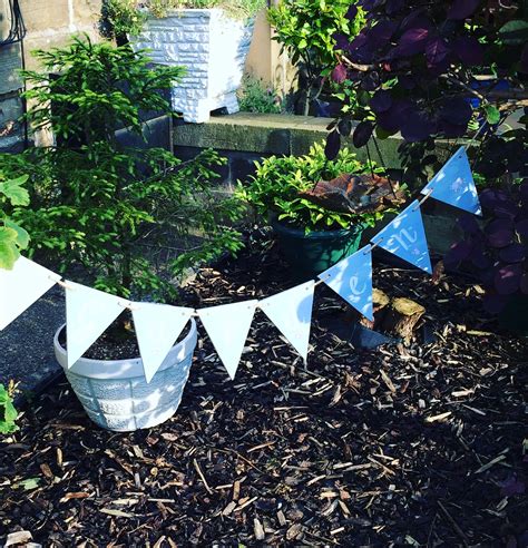 Tiny garden bunting | Garden bunting, Tiny garden, Outdoor decor