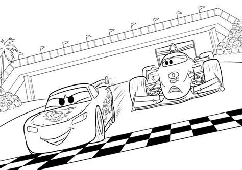 Lightning Mcqueen Racing Coloring Pages