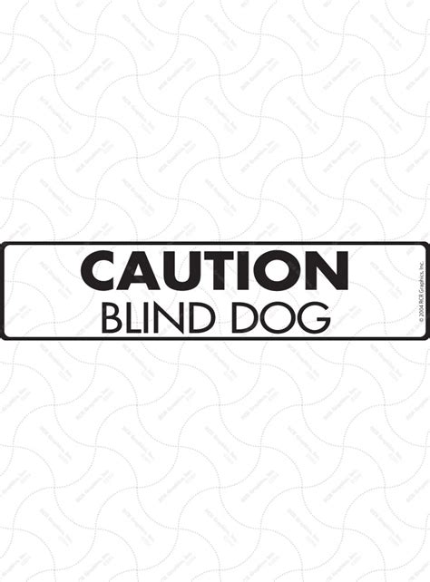 SignsWithAnAtttiude: Blind Dog Sign to Protect Dogs