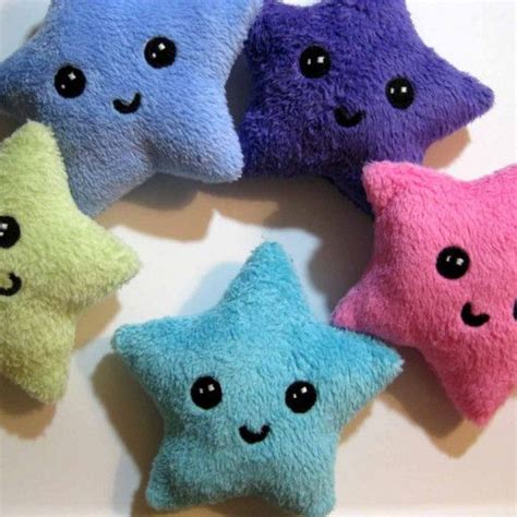 Cute Star Plush Plushie - HAPPY STAR - Kawaii face smiling more colors | Plushie patterns ...