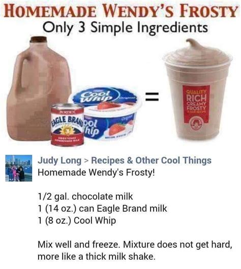 Homemade Wendy’s frosty : r/recipes