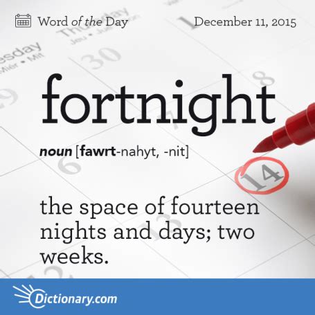 fortnight Word of the Day | Dictionary.com | Uncommon words, Unusual words, Words