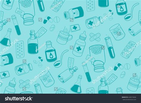 Drug Icons Pattern Healthcare Medical Background: เวกเตอร์สต็อก (ปลอดค่าลิขสิทธิ์) 628215644 ...