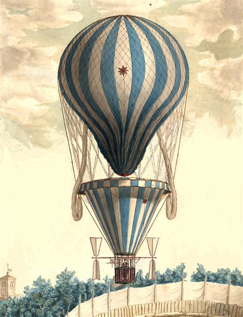 Hot Air Balloon - Vintage Art Drawing by Just Eclectic - Fine Art America