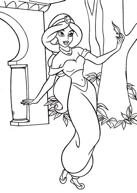 Walt Disney Coloring Pages - Princess Jasmine - Walt Disney Characters Photo (38759493) - Fanpop