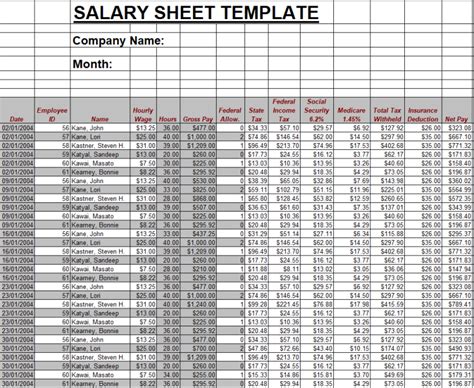 Download 17 Printable Salary Sheet Templates in [EXCEL & WORD]