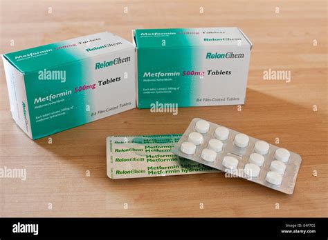 Packets of Metformin tablets used for treating diabetes type 2 Stock ...