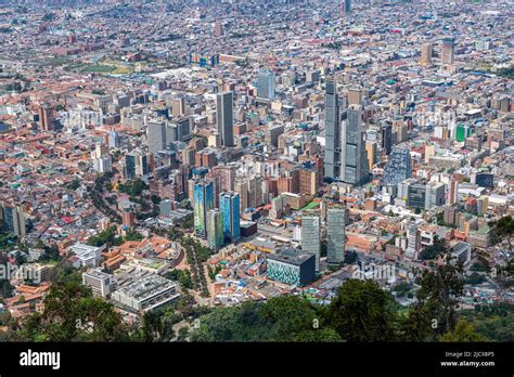 View over Bogota from Monserrate, Colombia, South America Stock Photo ...