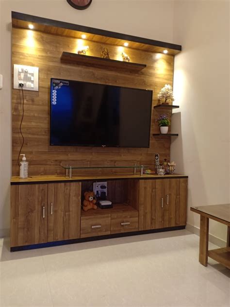 Wall Mounted Modern Wooden TV Unit, For Home at Rs 1100/square feet in Palghar | ID: 23146567155