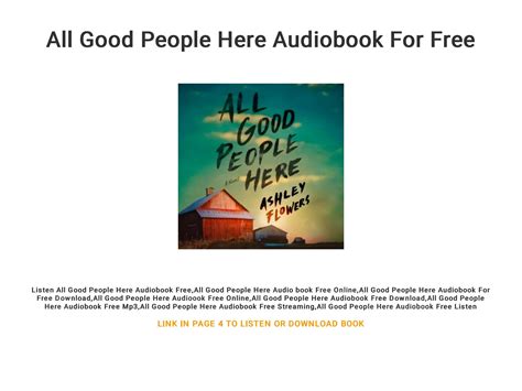 All Good People Here Audiobook For Free by ReginaKatie - Issuu