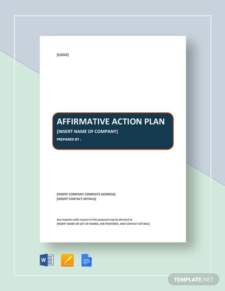 Affirmative Action Plan - 17+ Examples, How to Create, PDF, Word