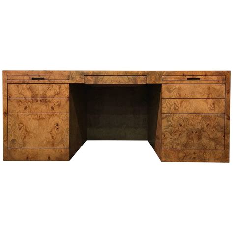 Midcentury Executive Desk in Burl Wood by Directional Furniture | Burled wood, Executive desk, Desk