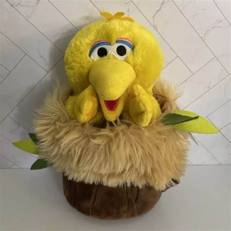 SESAME STREET BIG Bird Hand Puppet Plush Toy Bird Nest Sesame Place ...