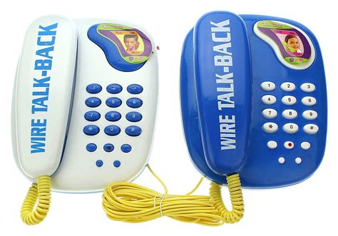 My First Phone Twin Telephones Wired Intercom Children's Kid's Toy Telephone Set w/ 2 Telephones ...