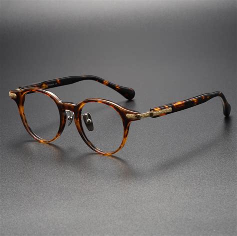 Prescription Myopia Eyeglasses Round Frame Japanese Handmade Acetate Men Optical Eyewear Anti ...