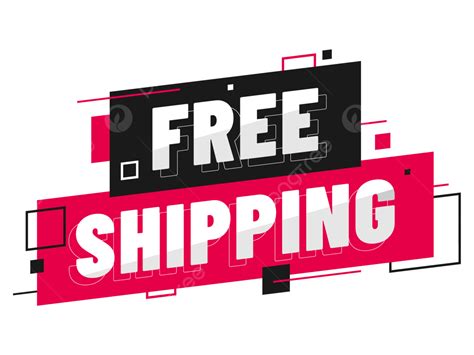 Free Shipping Text Label Banner Vector, Free, Shipping, Label PNG and Vector with Transparent ...