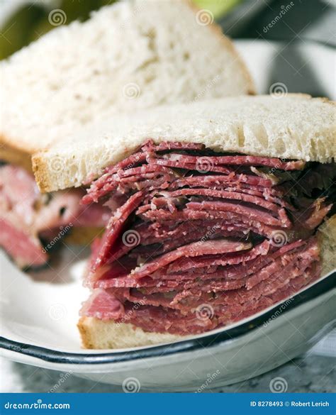 Corned Beef Sandwich Rye Bread Stock Photos - Image: 8278493