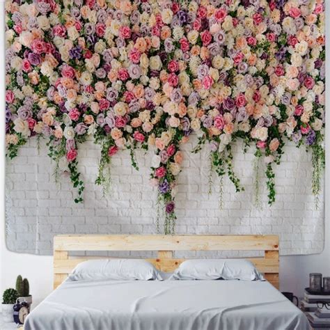 Floral Tapestry Flower Wall Wall Hanging Backdrop - Etsy