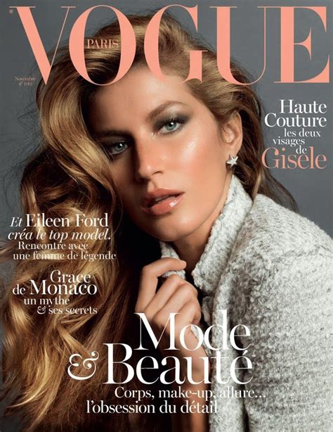 Gisele Bundchen for Vogue Paris November 2013 Cover | Gisele bundchen, Gisele bundchen vogue ...