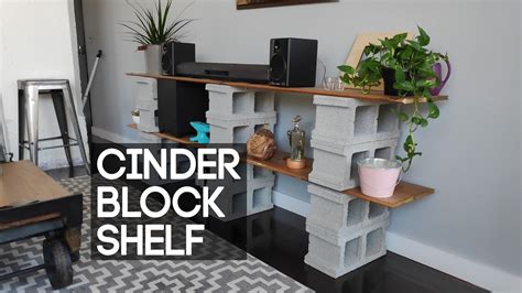 How to Build a Cinder Block Shelf - YouTube