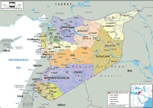 Syria Map (Physical) - Worldometer